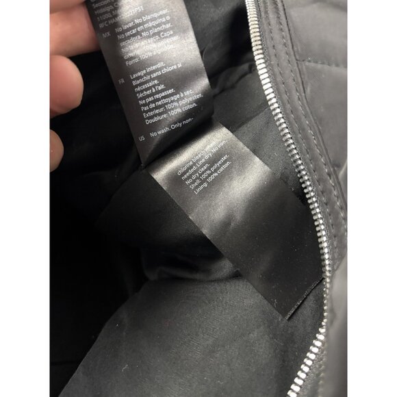 COS Quilted Oversized Shoulder Bag Womens Black Large Puffer Pillow Tote Zip Top - Picture 7 of 7